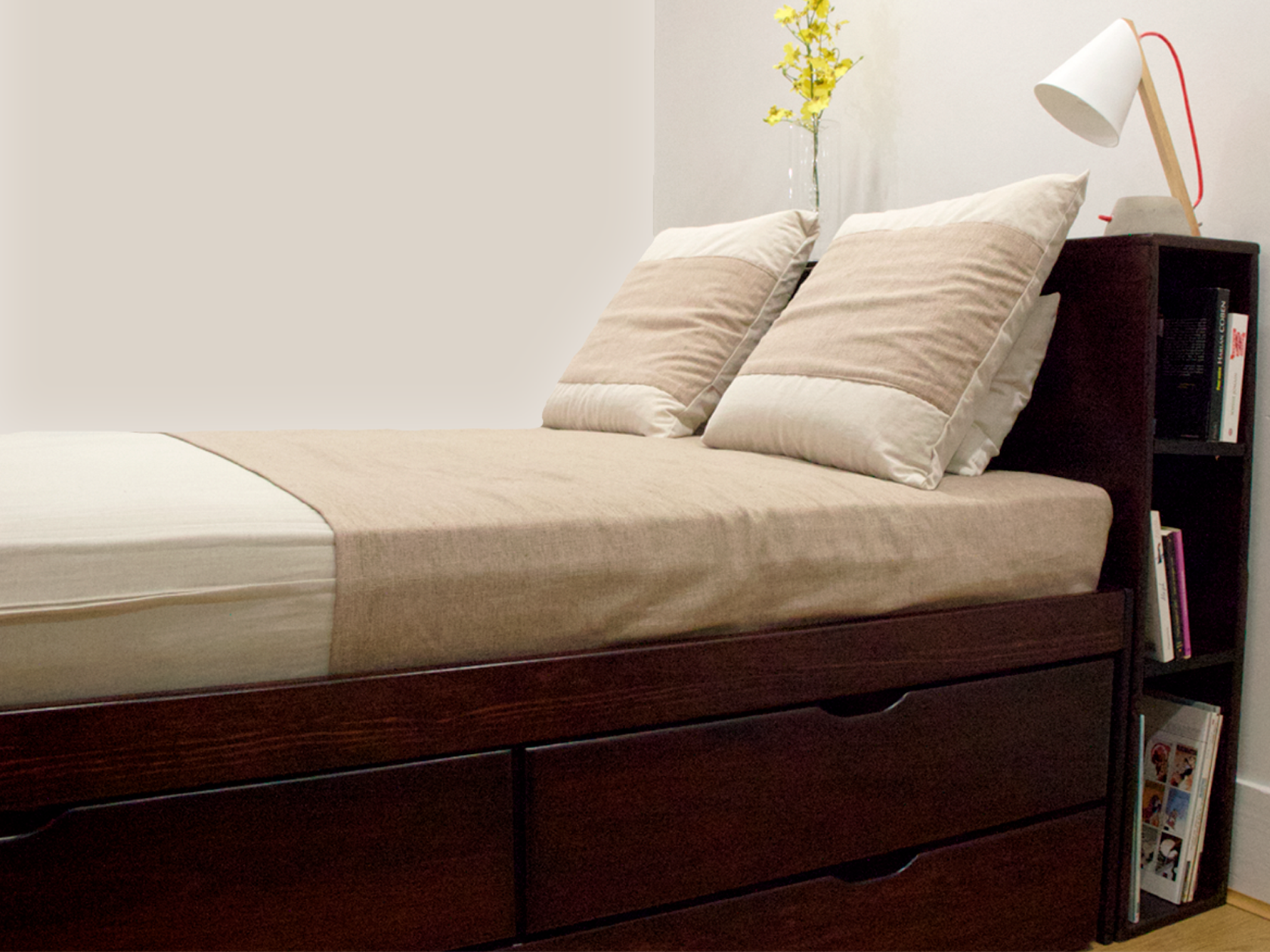 Tête de lit avec rangement