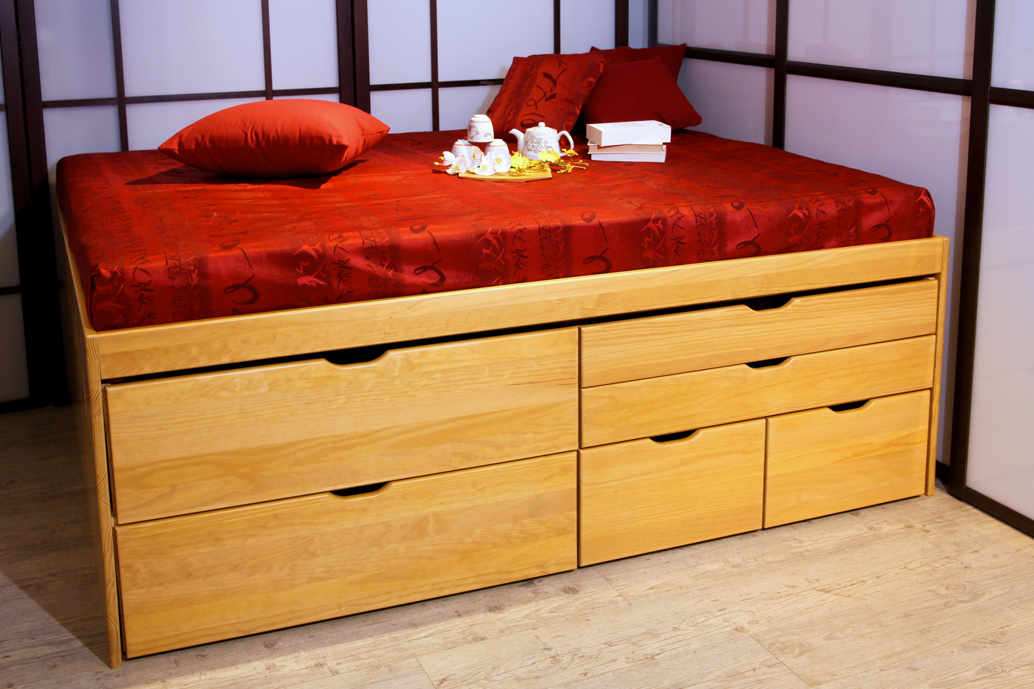 Lit tiroirs MASSAKO 550