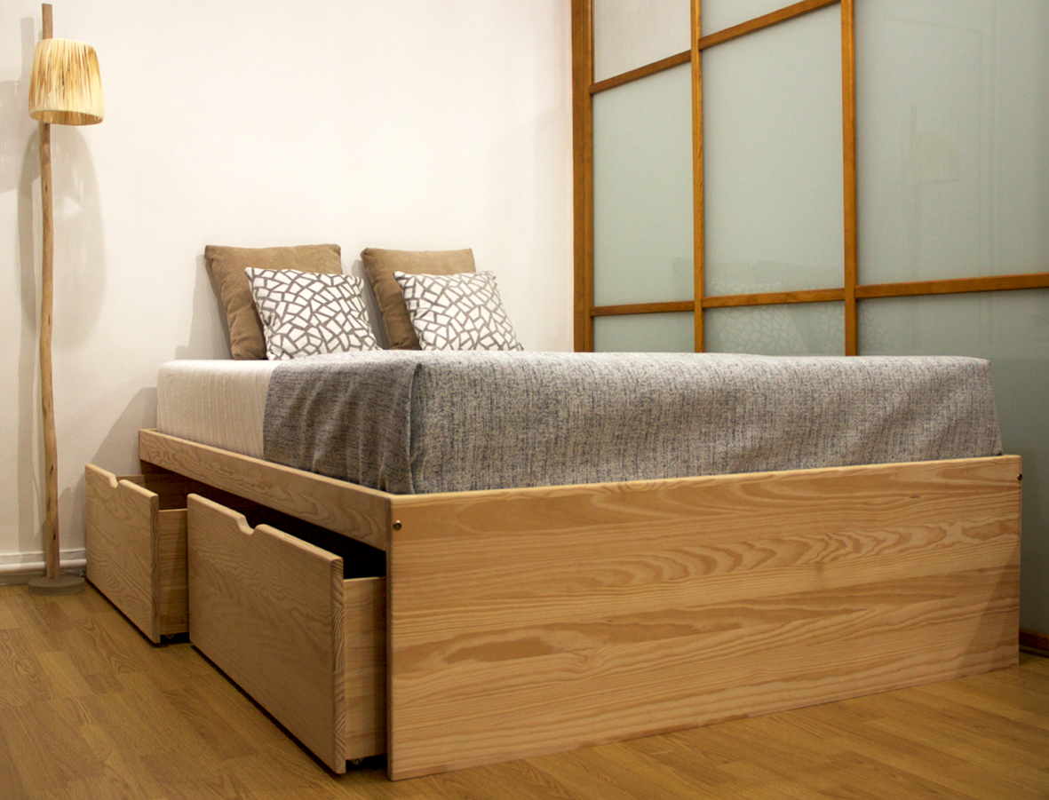 Lit tiroirs MASSAKO 460