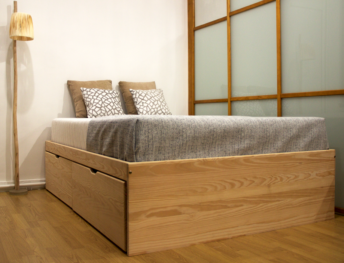 Lit Tiroir MASSAKO 460 - Capacité de Rangement Moyenne