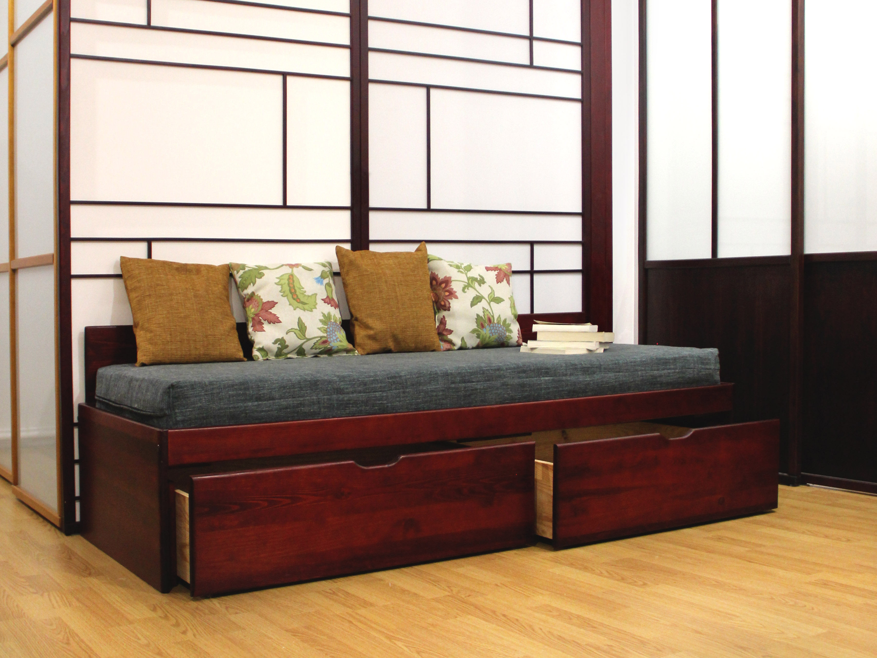 Canapé lit tiroirs MASSAKO 400