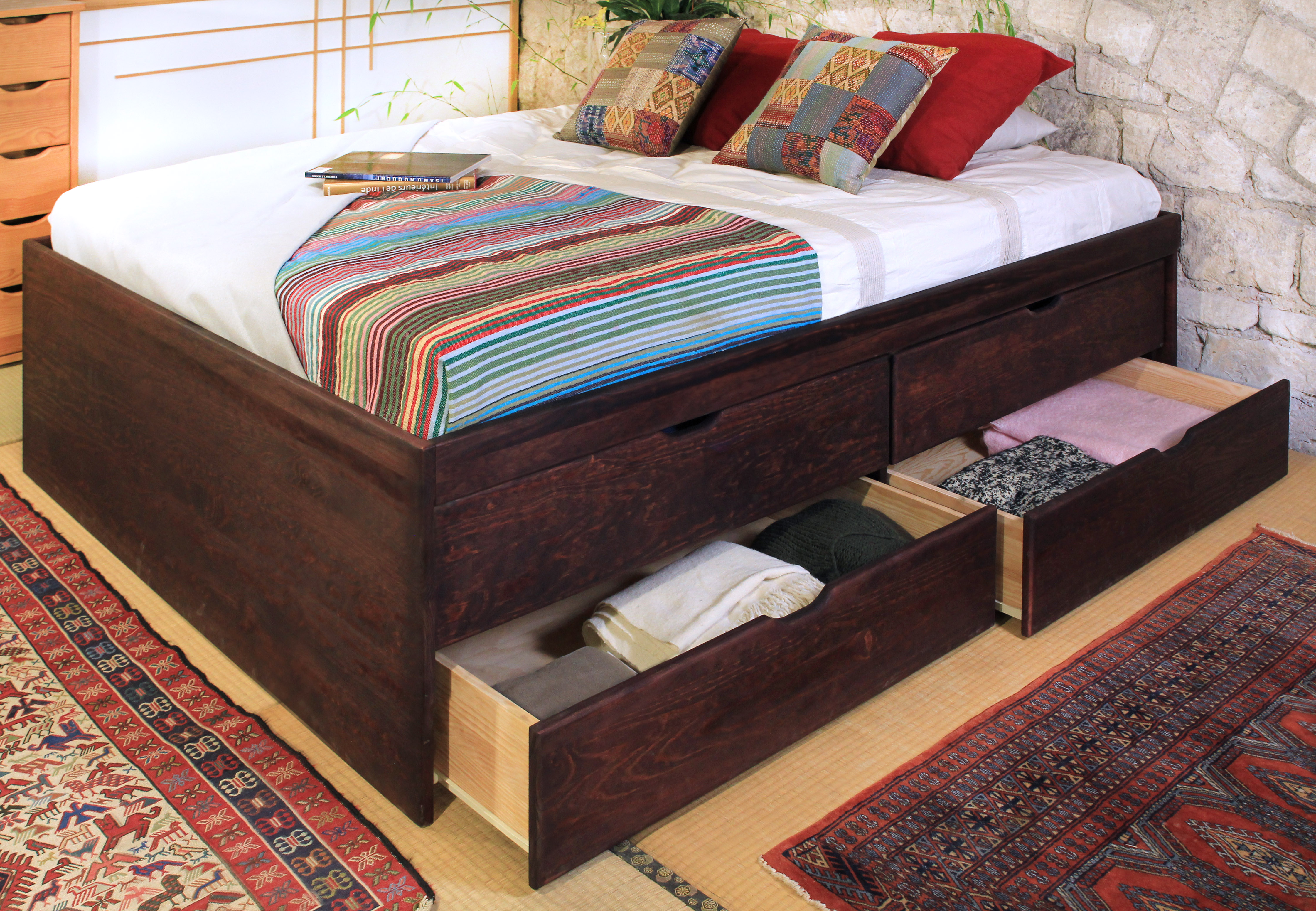 Lit tiroirs MASSAKO 550